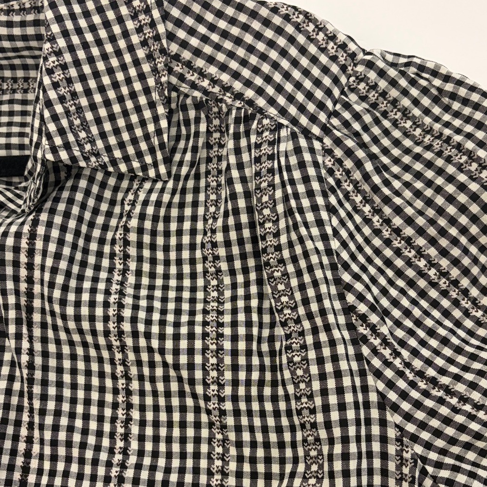 Max Studio Black and White Gingham Shirt - Picture 6 of 15